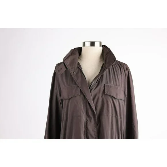 Loro Piana Cashmere Lined Women’s Traveller Parka Jacket SZ 46 Brown